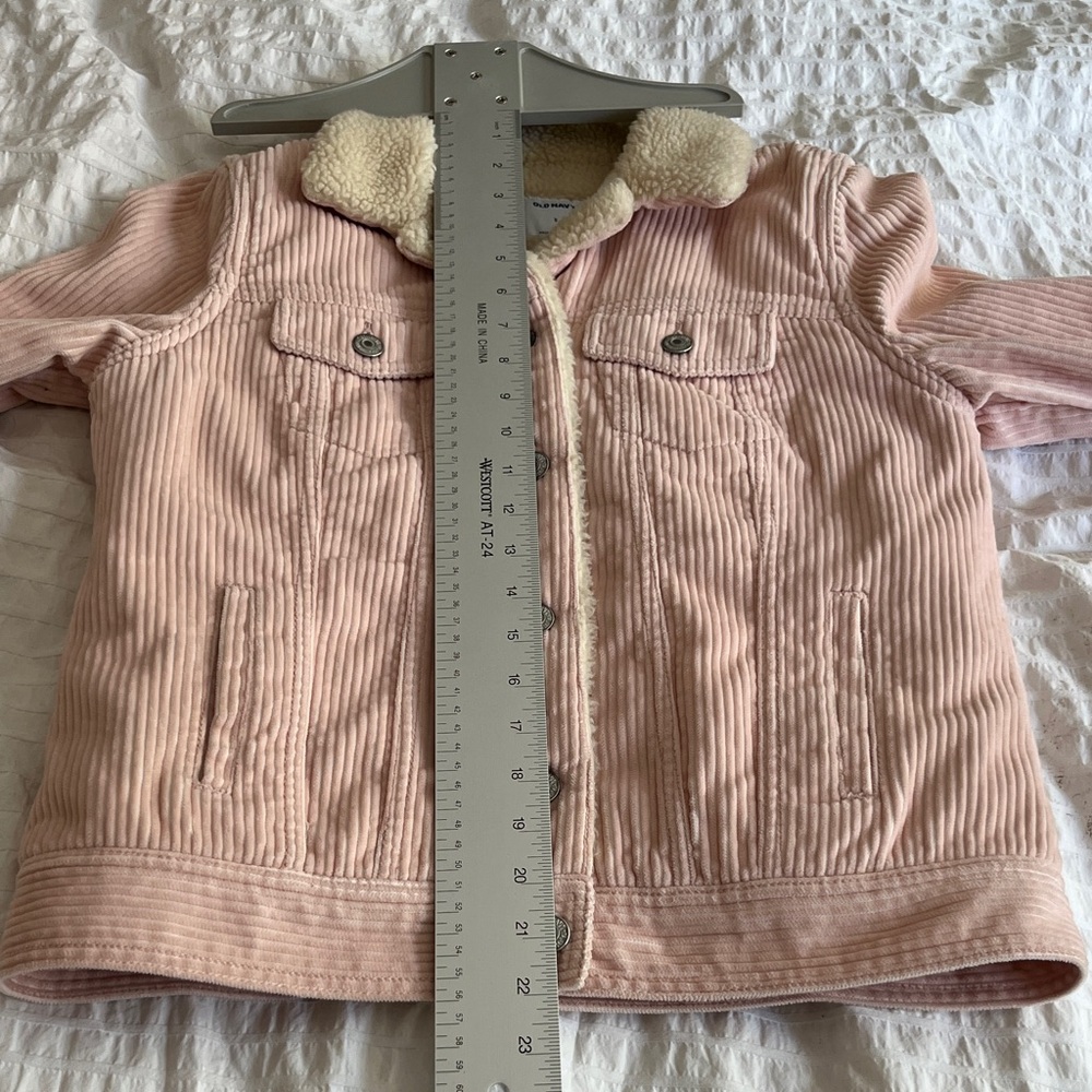 Old Navy Pink Corduroy Sherpa-Trim Jacket - Picture 4 of 7